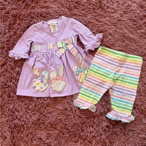 Bonnie Baby Girl's Easter Outfit - Bunny Leggings Set